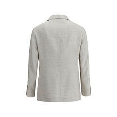 Blazer de cuadros de botonadura sencilla de Brunello Cucinelli