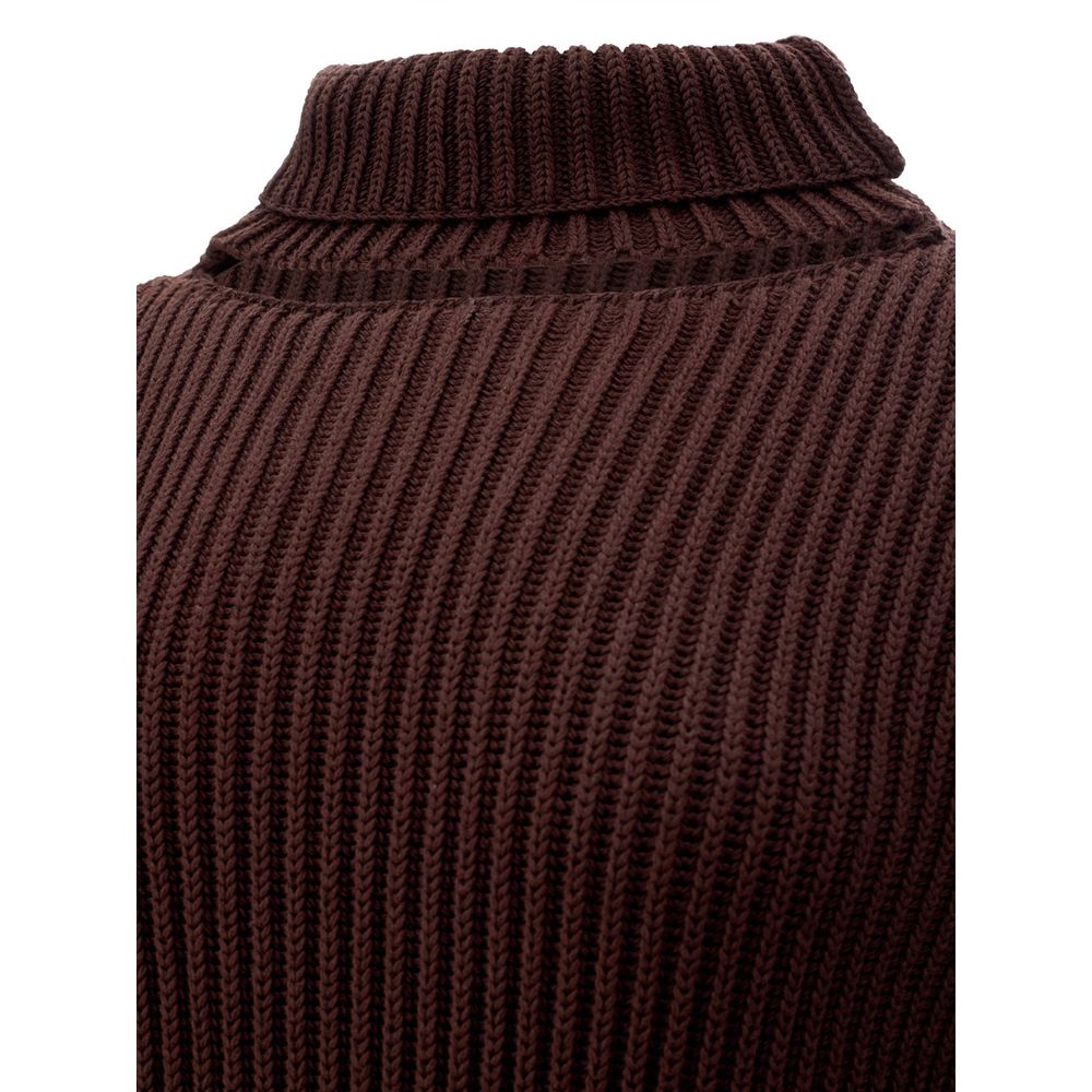 Vestido elegante de viscosa marrón de Bottega Veneta