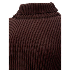 Vestido elegante de viscosa marrón de Bottega Veneta