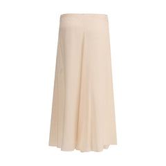 Falda midi de seda Fendi