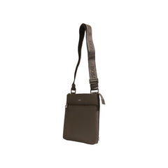 Bolso mensajero de piel verde de Hugo Boss