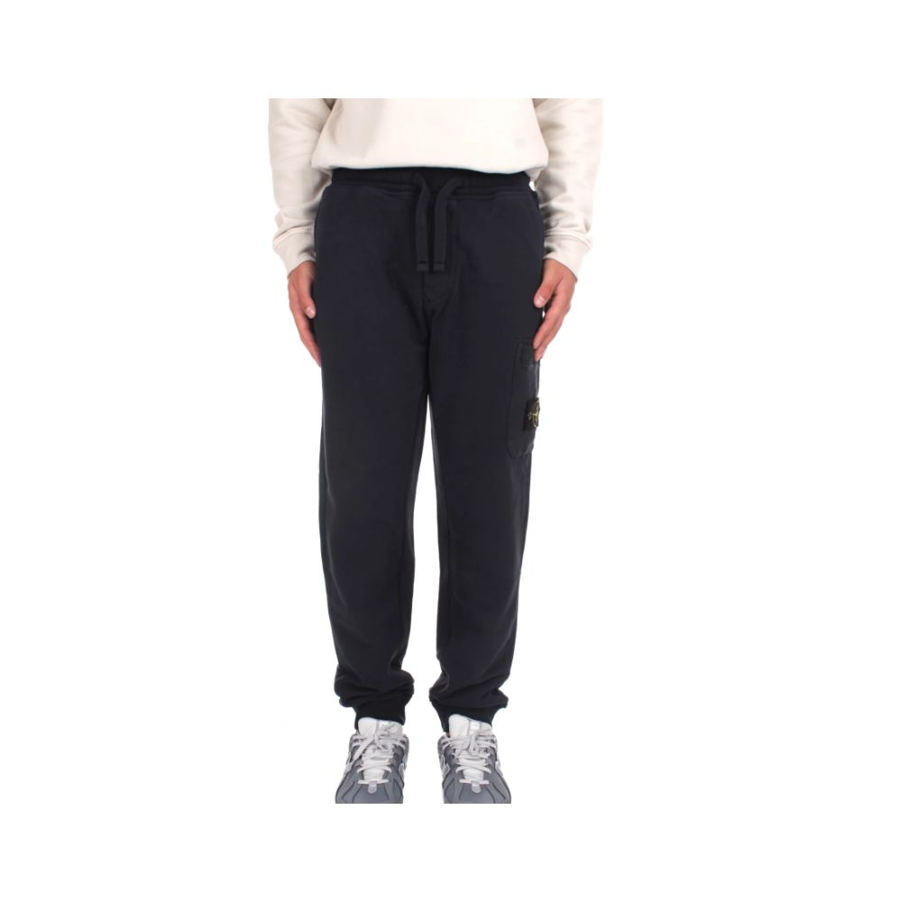 Pantalones de algodón azul Stone Island para hombre