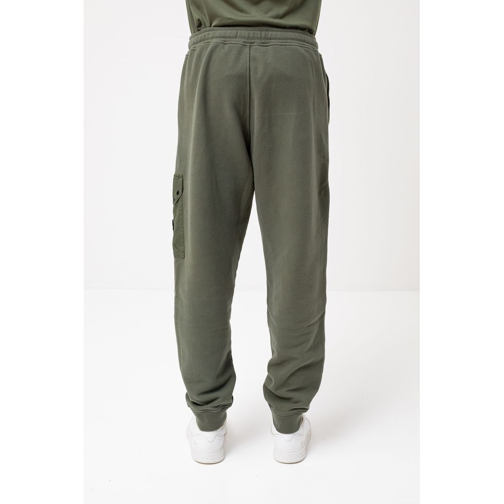 Pantalones de algodón verde Stone Island para hombre