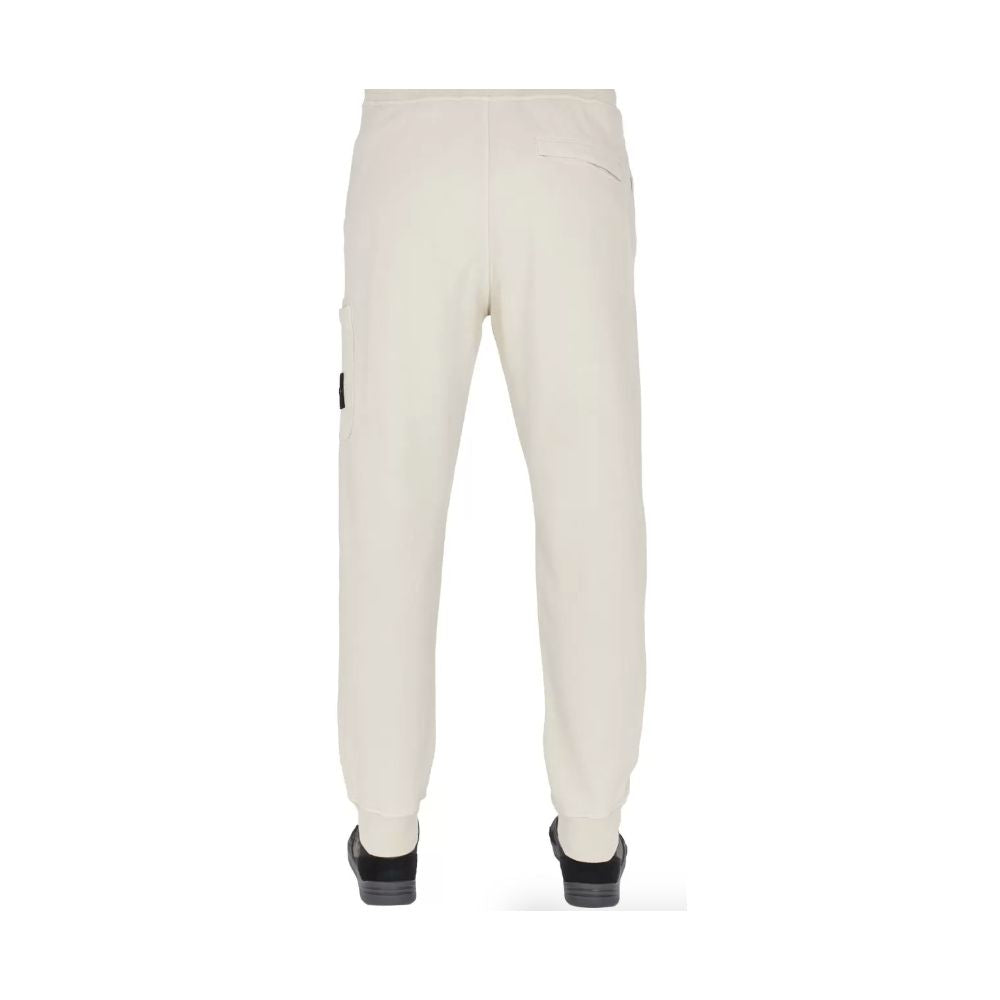 Pantalón deportivo de algodón beige para hombre de Stone Island