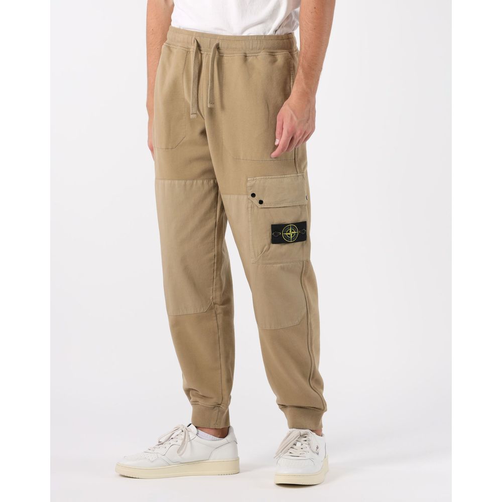 Pantalón cargo de algodón beige para hombre de Stone Island