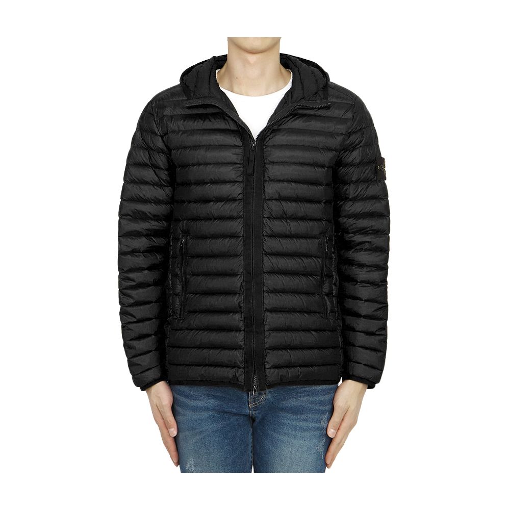Chaqueta de nailon negra de Stone Island