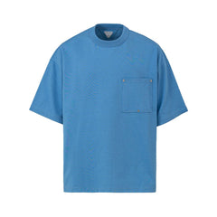 Camiseta de algodón azul de Bottega Veneta
