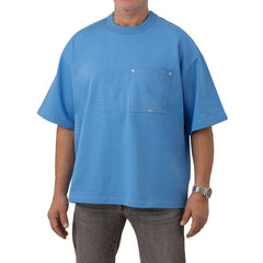 Camiseta de algodón azul de Bottega Veneta