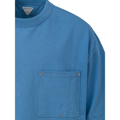 Camiseta de algodón azul de Bottega Veneta