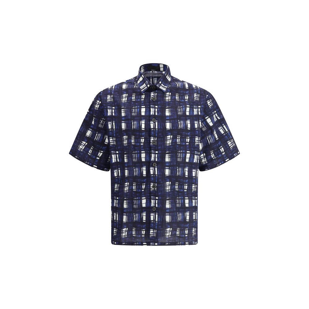 Camisa con estampado de cuadros Madras de Prada