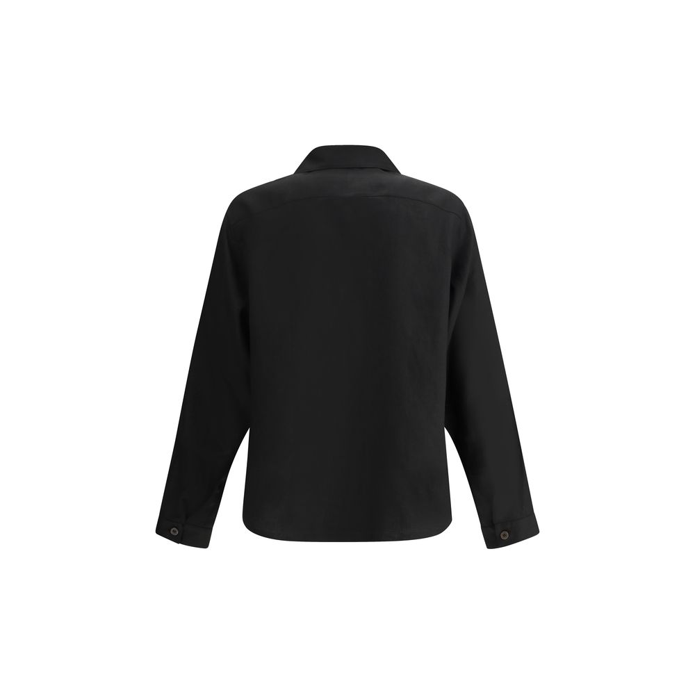 Camisa de lino negra Prada