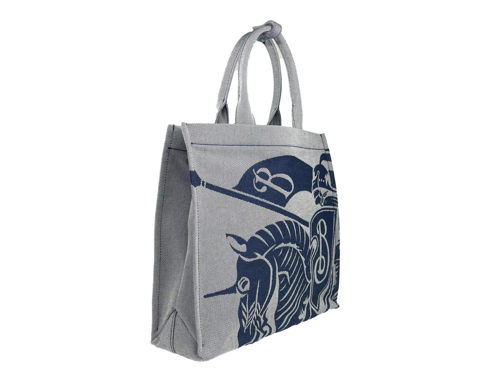 Bolso tote Burberry de lona azul marino EKD con monedero