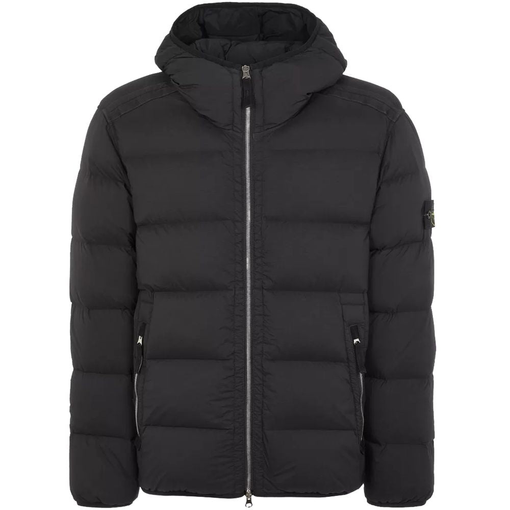 Chaqueta de nailon negra de Stone Island
