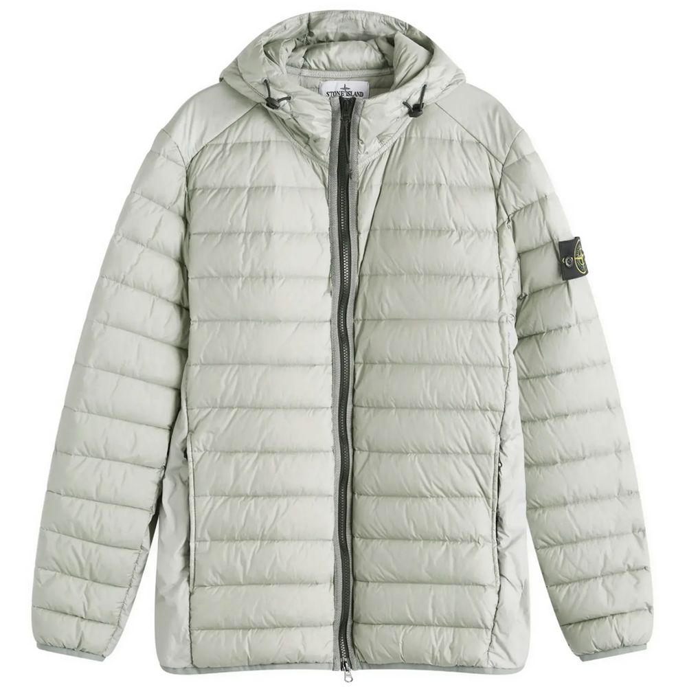 Chaqueta de nailon gris de Stone Island