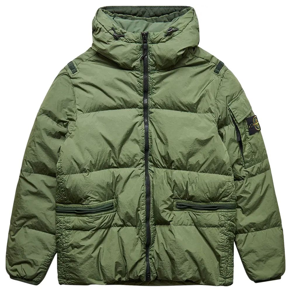 Chaqueta de nailon verde Stone Island para hombre