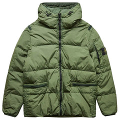 Chaqueta de nailon verde Stone Island para hombre