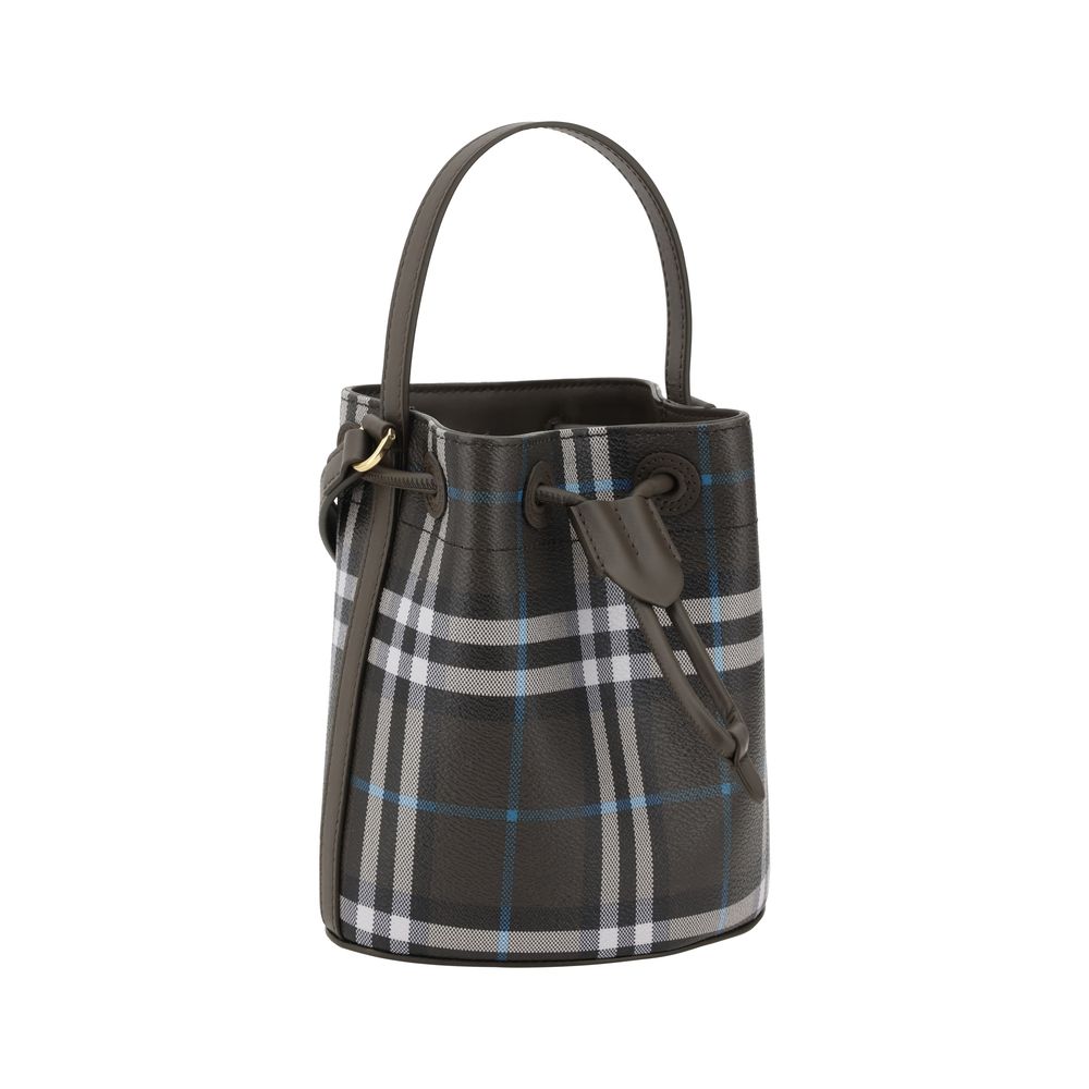 Bolso tipo cubo con cuadros Archivio de Burberry
