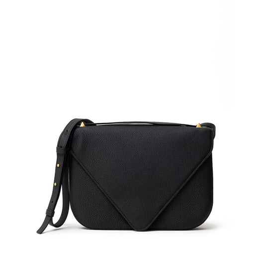 Bolso de hombro de piel negra de Bottega Veneta