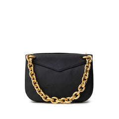 Bolso de hombro de piel negra de Bottega Veneta