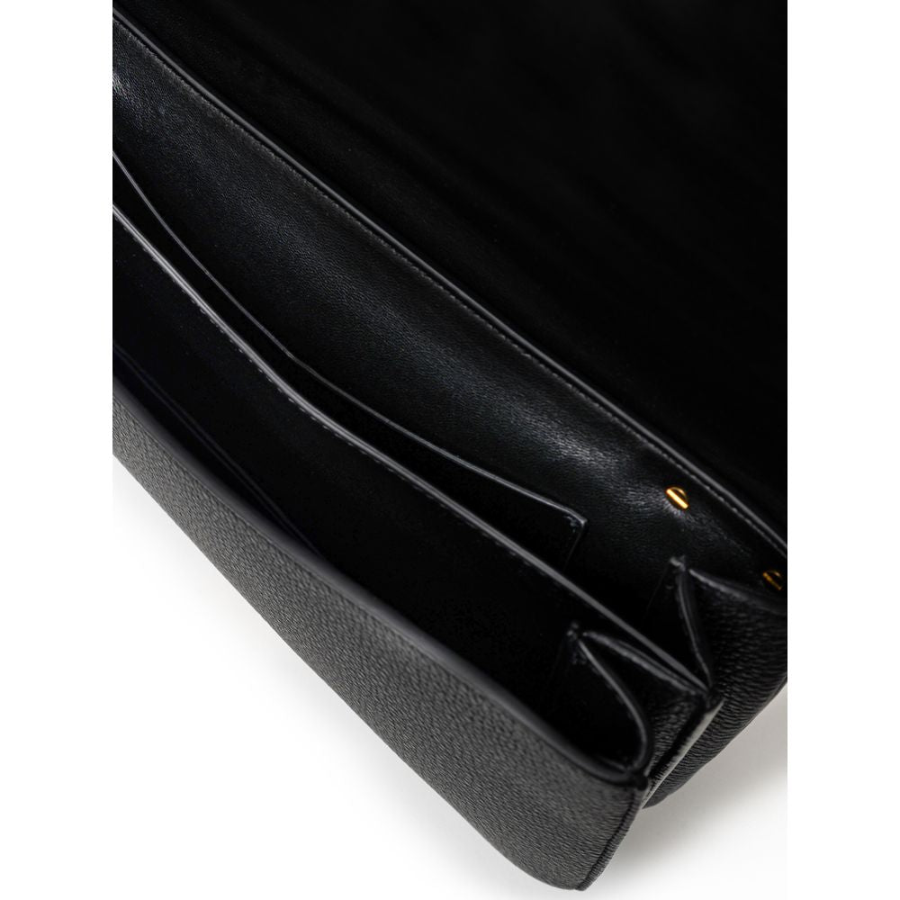 Bolso de hombro de piel negra de Bottega Veneta