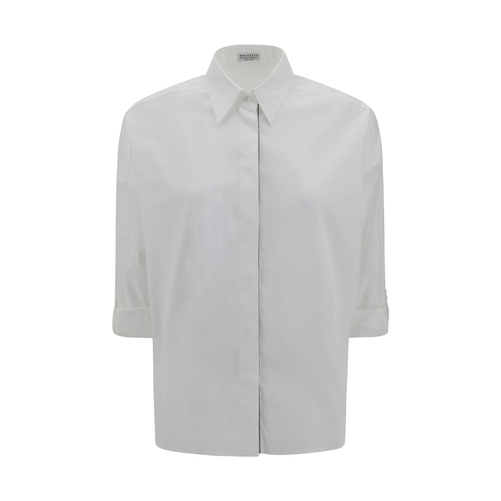 Brunello Cucinelli Camisa Monile brillante