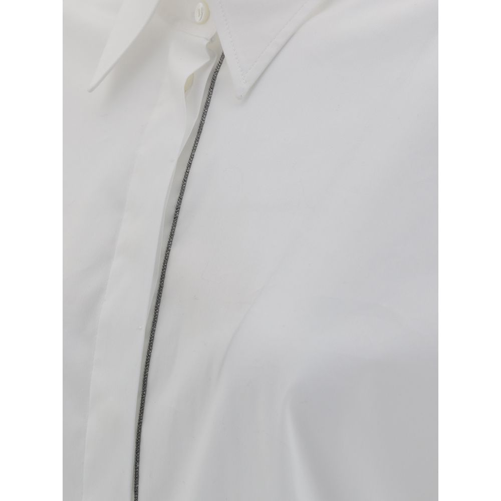 Brunello Cucinelli Camisa Monile brillante