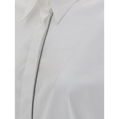 Brunello Cucinelli Camisa Monile brillante