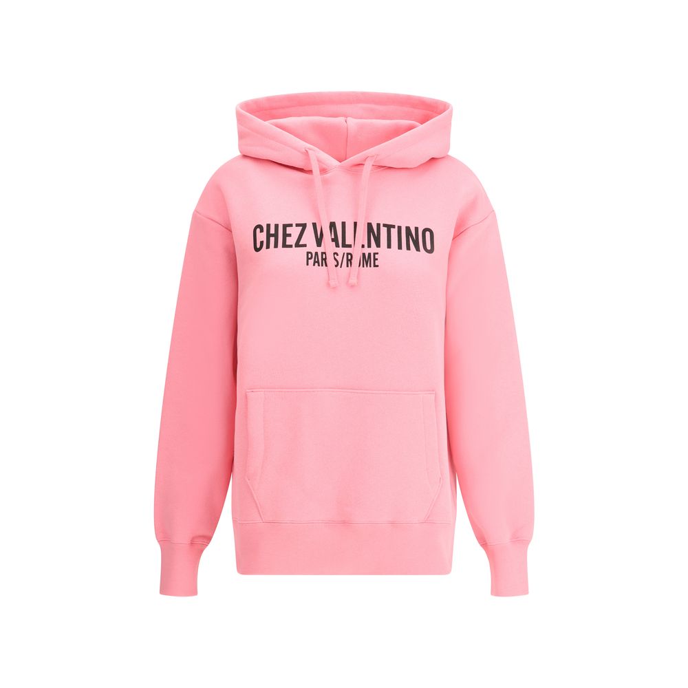 Sudadera con capucha de algodón con el logotipo de Valentino