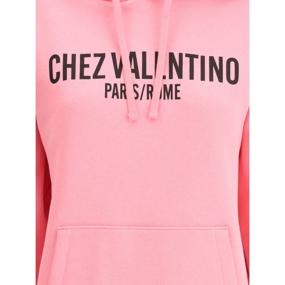 Sudadera con capucha de algodón con el logotipo de Valentino