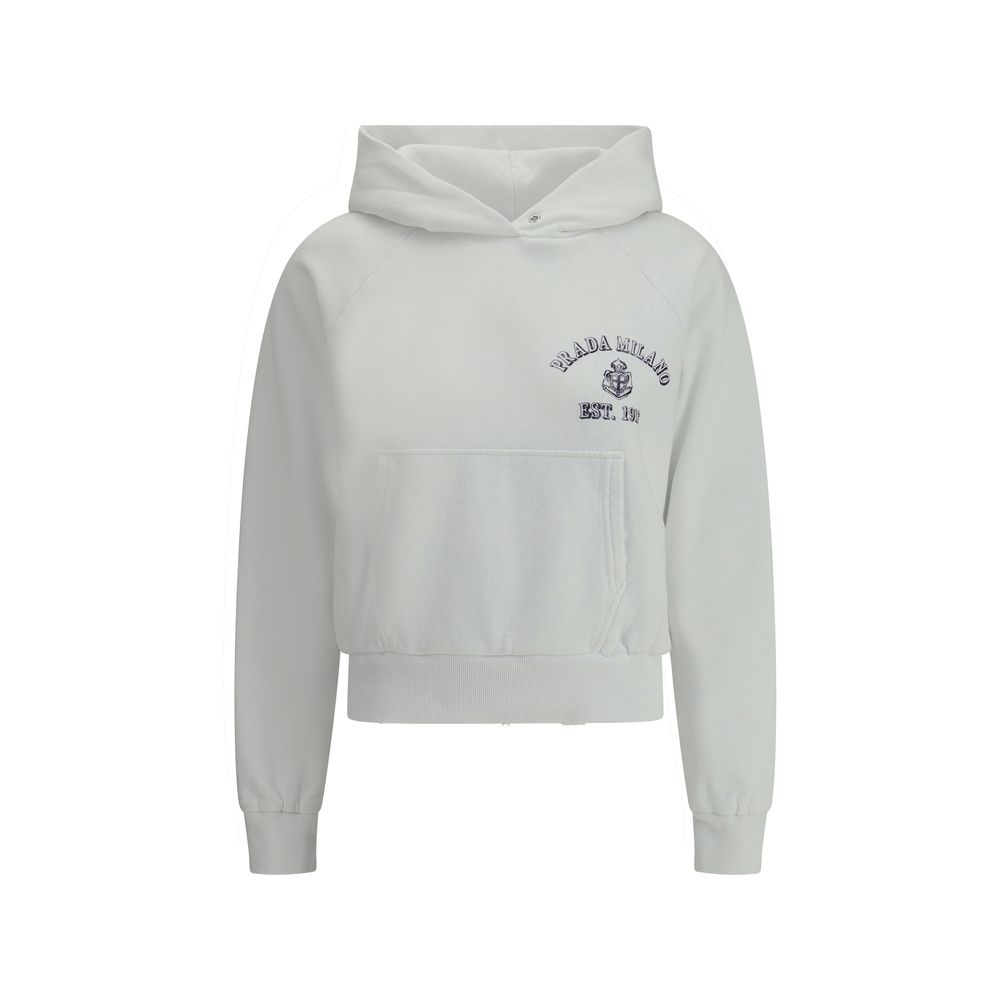 Sudadera con capucha de algodón Prada
