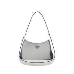 Bolso de hombro de piel patentada de Prada