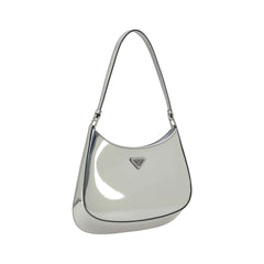Bolso de hombro de piel patentada de Prada
