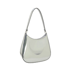 Bolso de hombro de piel patentada de Prada
