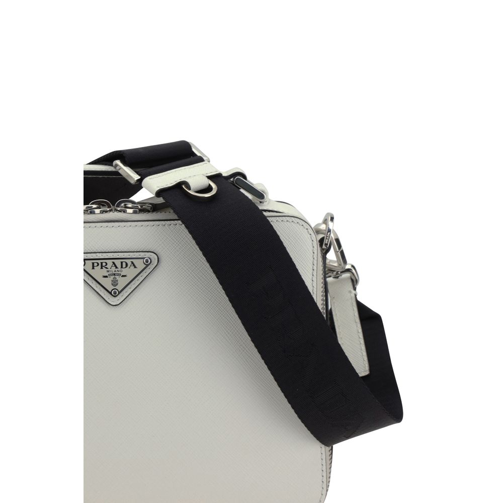 Bolso de hombro de cuero Prada