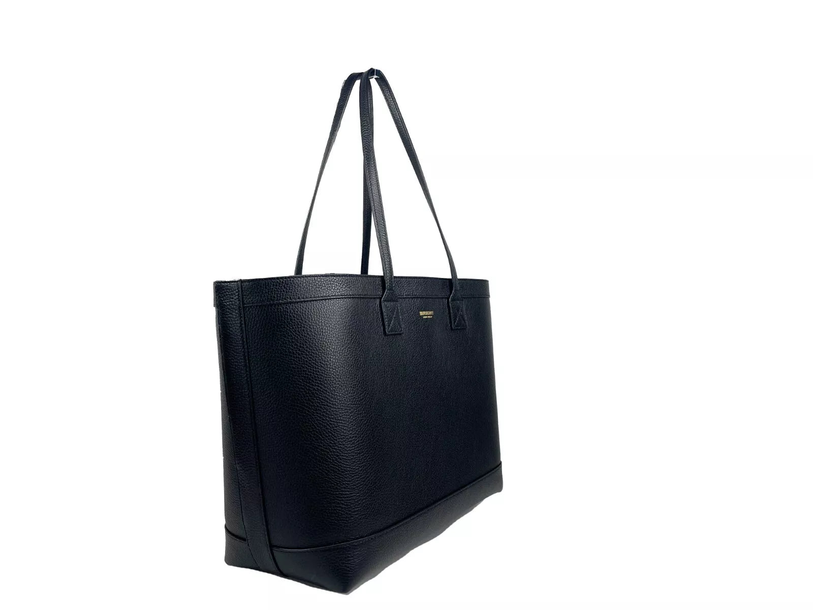 Bolso tote Burberry de piel granulada mediana negra