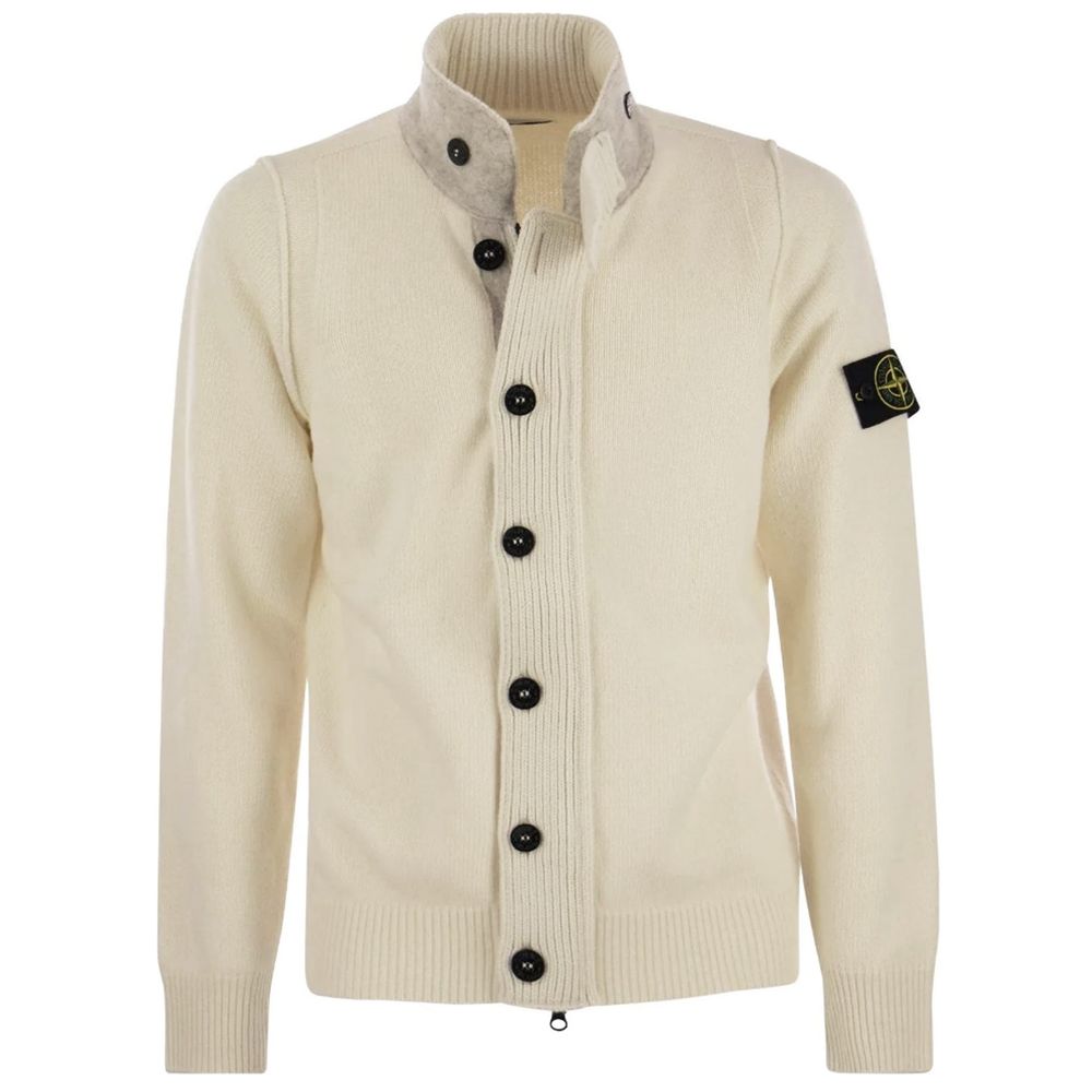 Suéter de lana blanca de Stone Island