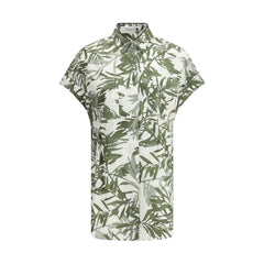 Brunello Cucinelli Camisa larga con estampado de hojas
