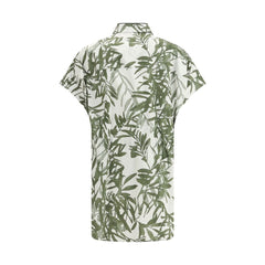 Brunello Cucinelli Camisa larga con estampado de hojas