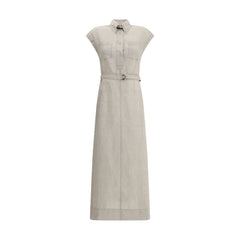 Brunello Cucinelli Vestido largo de lino