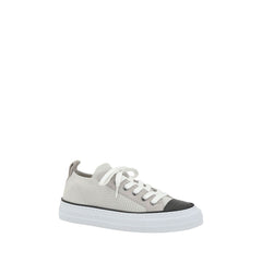 Brunello Cucinelli Zapatillas deportivas de malla de algodón y ante