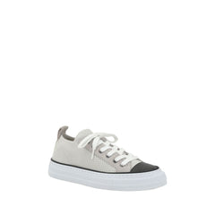Brunello Cucinelli Zapatillas deportivas de malla de algodón y ante