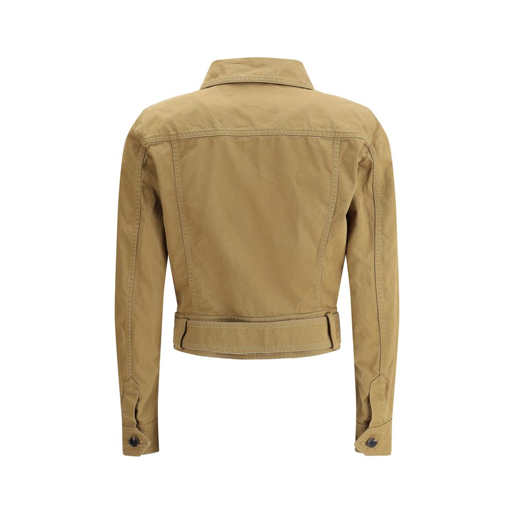 Chaqueta corta de algodón de Saint Laurent
