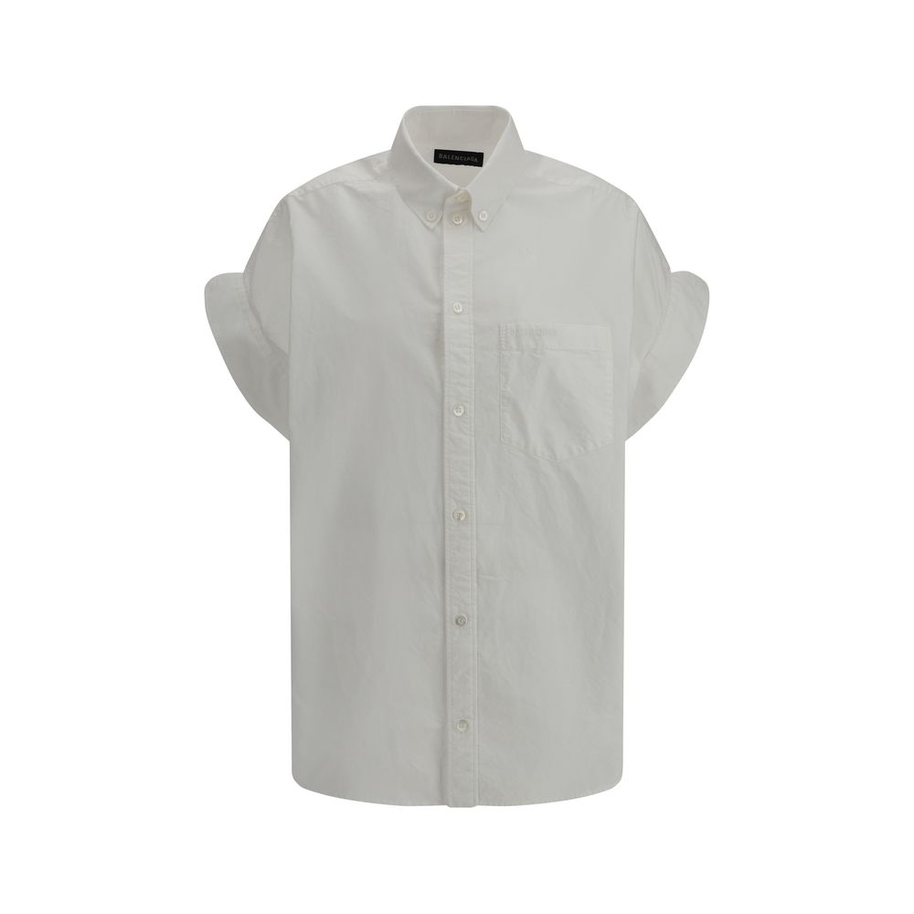 Camisa oversize de Balenciaga con mangas cortas
