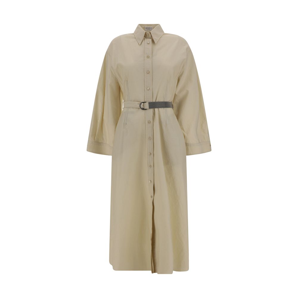 Brunello Cucinelli Vestido largo de algodón