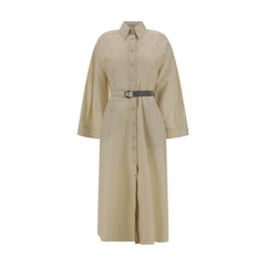 Brunello Cucinelli Vestido largo de algodón