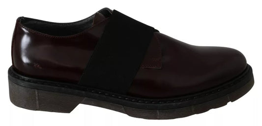 Zapatos Dr. Martens de cuero marrón oscuro con correa elástica
