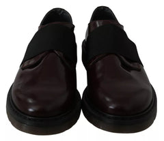 Zapatos Dr. Martens de cuero marrón oscuro con correa elástica