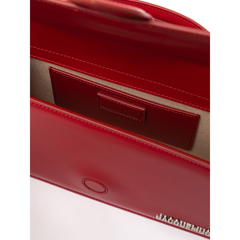 Bolso de hombro de piel roja Jacquemus
