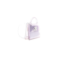 Bolso bandolera de PVC blanco roto