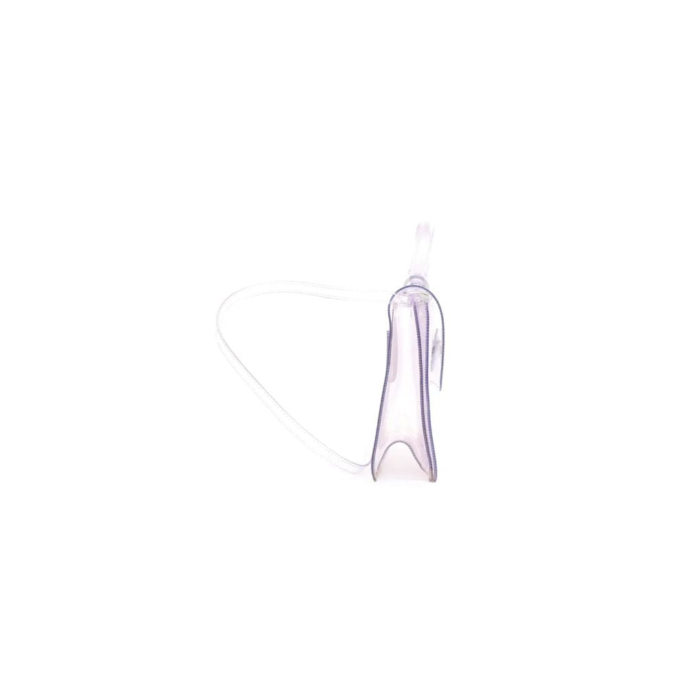 Bolso bandolera de PVC blanco roto